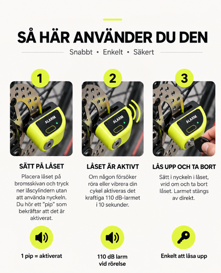SafeLock™ - Larmar innan tjuven hinner